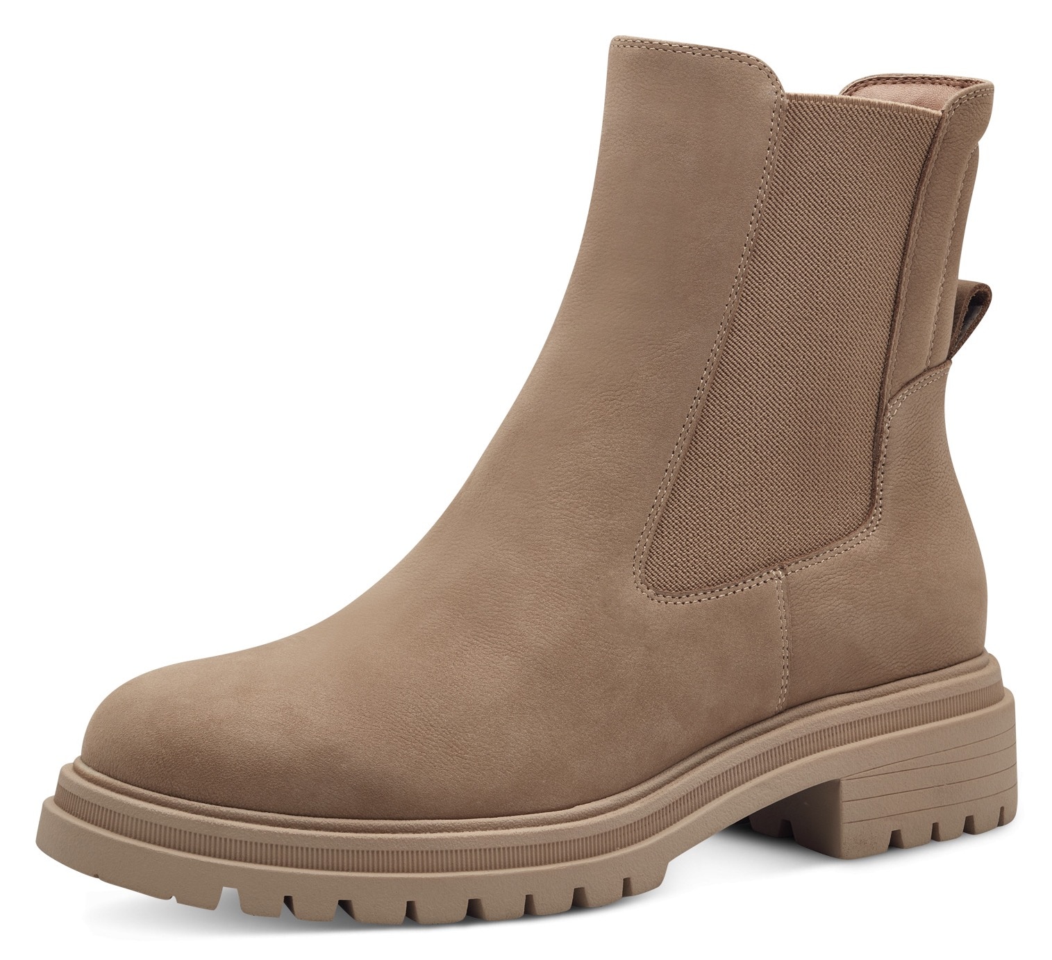 Tamaris Chelseaboots, Blockabsatz, Combat-Boots, Stiefelette mit Stretcheinsatz von Tamaris