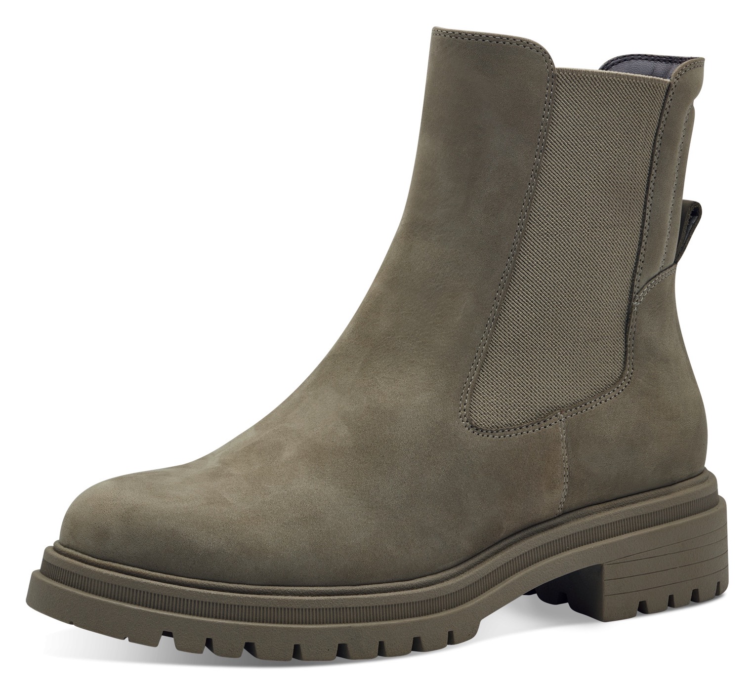 Tamaris Chelseaboots, Blockabsatz, Combat-Boots, Stiefelette mit Stretcheinsatz von Tamaris