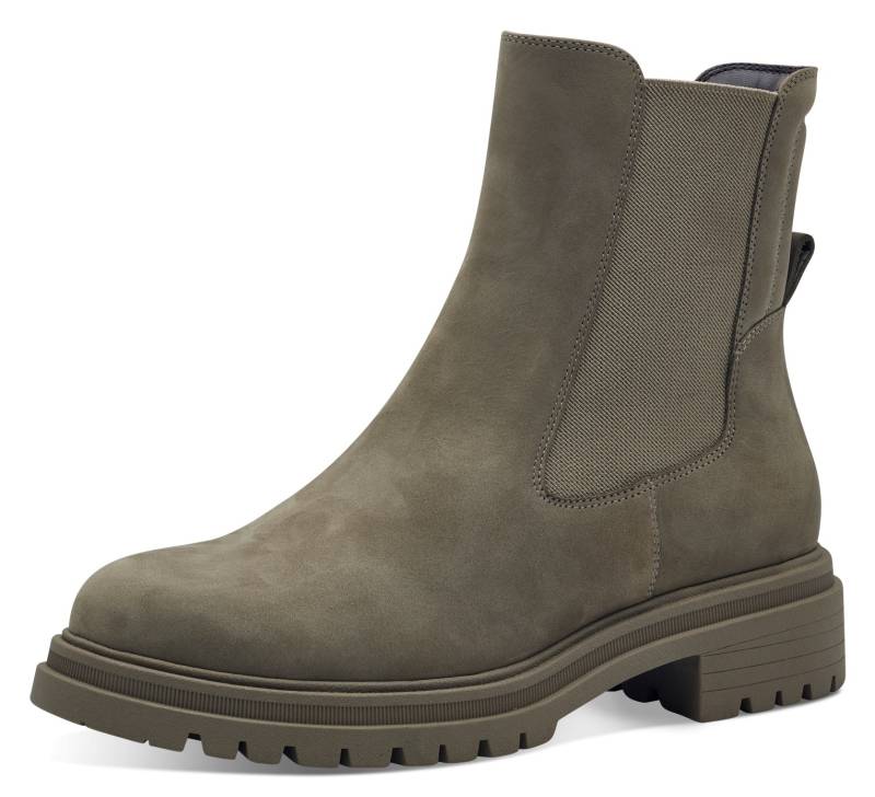Tamaris Chelseaboots, Blockabsatz, Combat-Boots, Stiefelette mit Stretcheinsatz von Tamaris