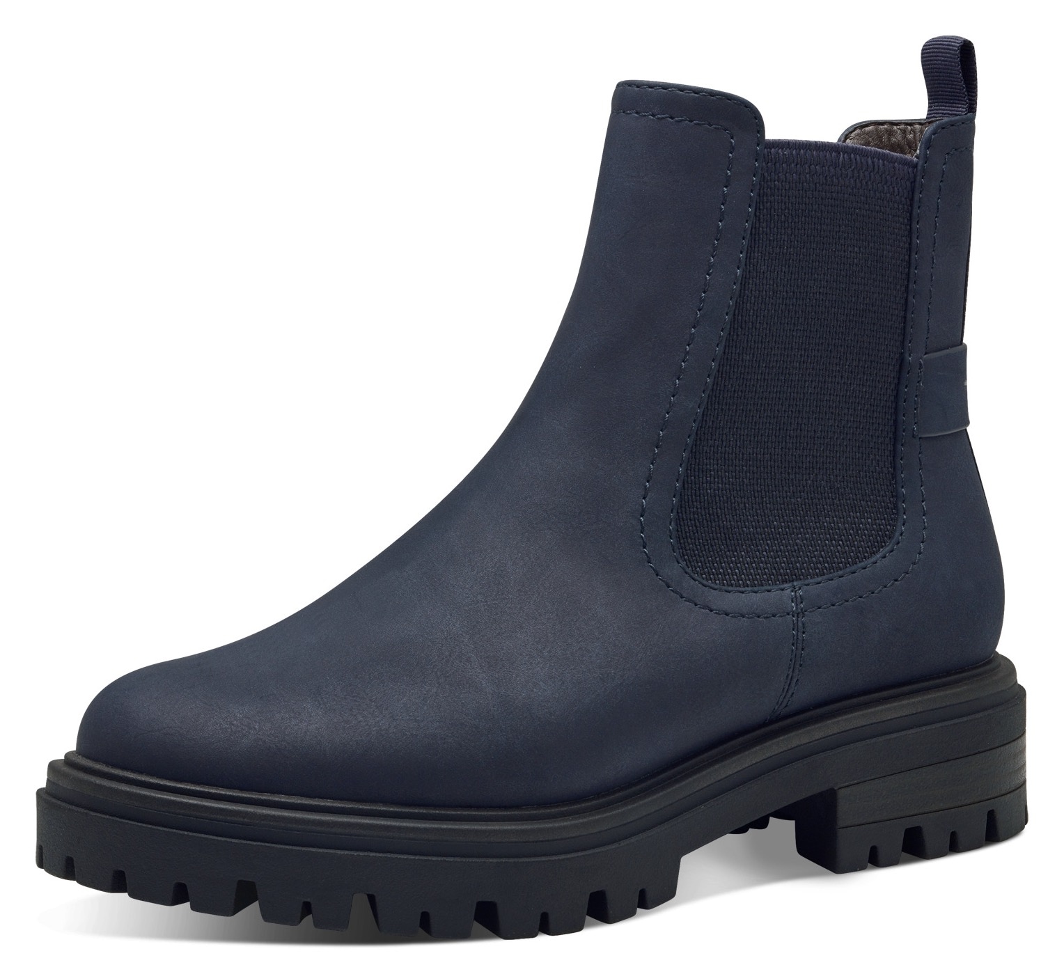 Tamaris Chelseaboots, Blockabsatz, Stiefelette, Boots mit Textilband an der Ferse von Tamaris