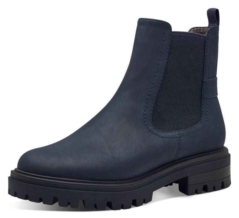 Tamaris Chelseaboots, Blockabsatz, Stiefelette, Boots mit Textilband an der Ferse von Tamaris
