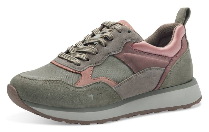Tamaris Keilsneaker, Freizeitschuh, Halbschuh, Schnürschuh mit Kontrastbesätzen von Tamaris