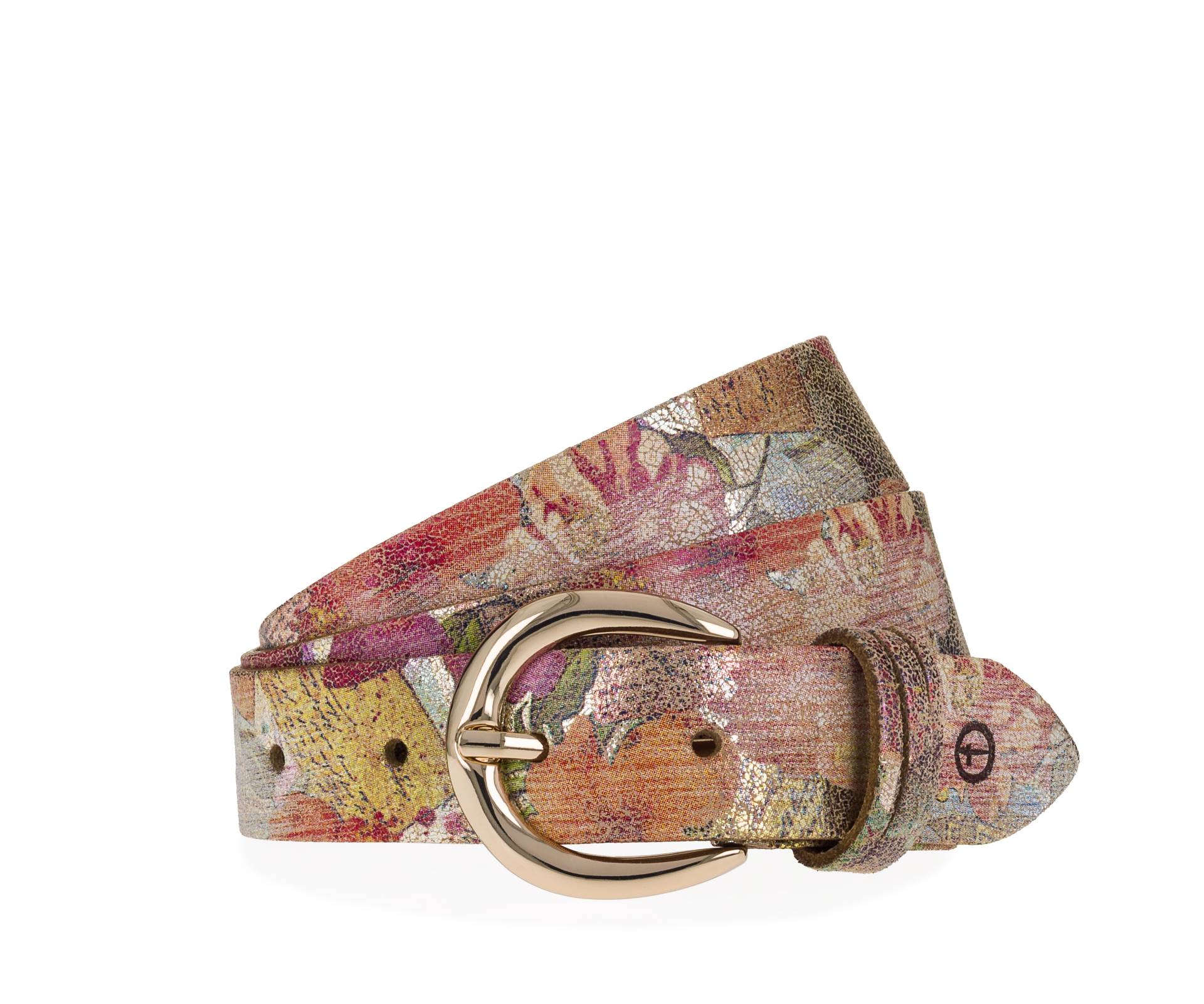 Tamaris Ledergürtel, Florales Muster im Metallic-Design oder Animal-Look, 3 cm breit von Tamaris