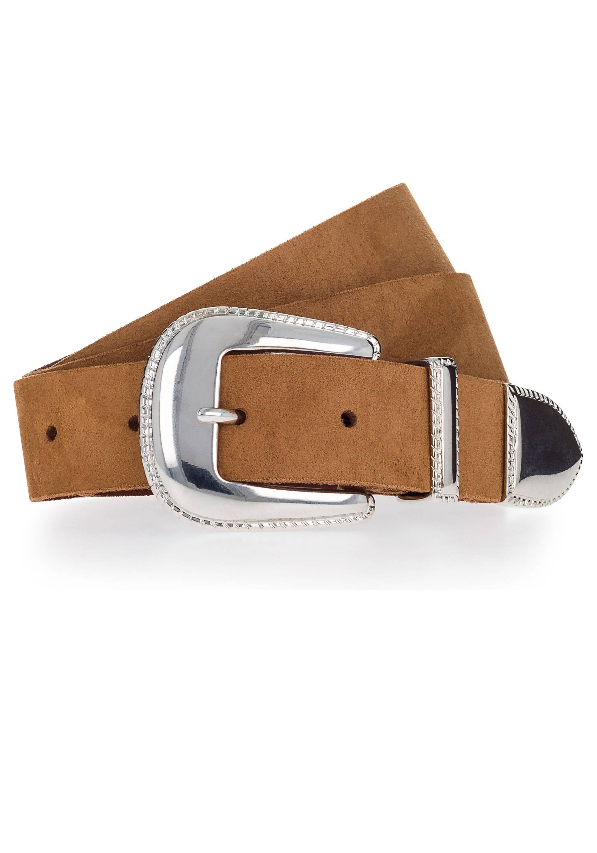 Tamaris Ledergürtel, im Western-Style mit glänzender Schliesse und Spitze Tamaris Ledergürtel, im Western-Style mit glänzender Schliesse und Spitze von Tamaris