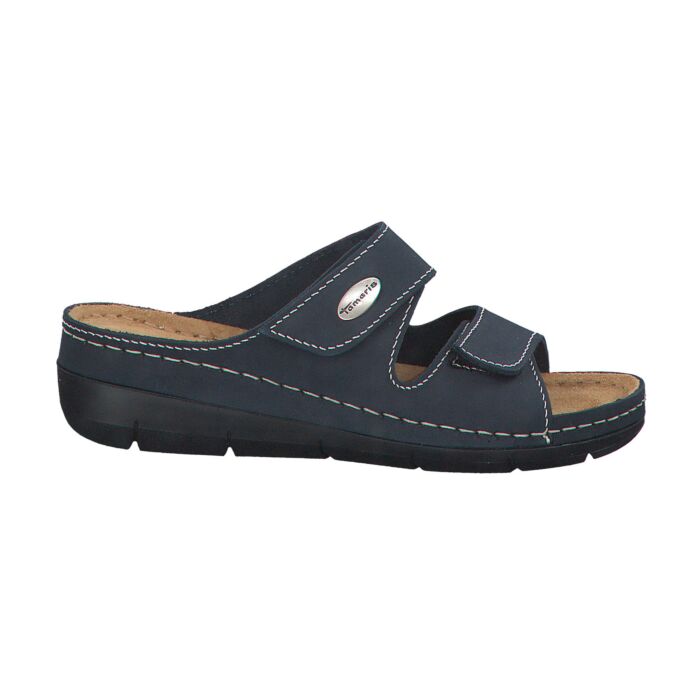 Tamaris Pantolette aus weichem Leder marine, 41 von Tamaris