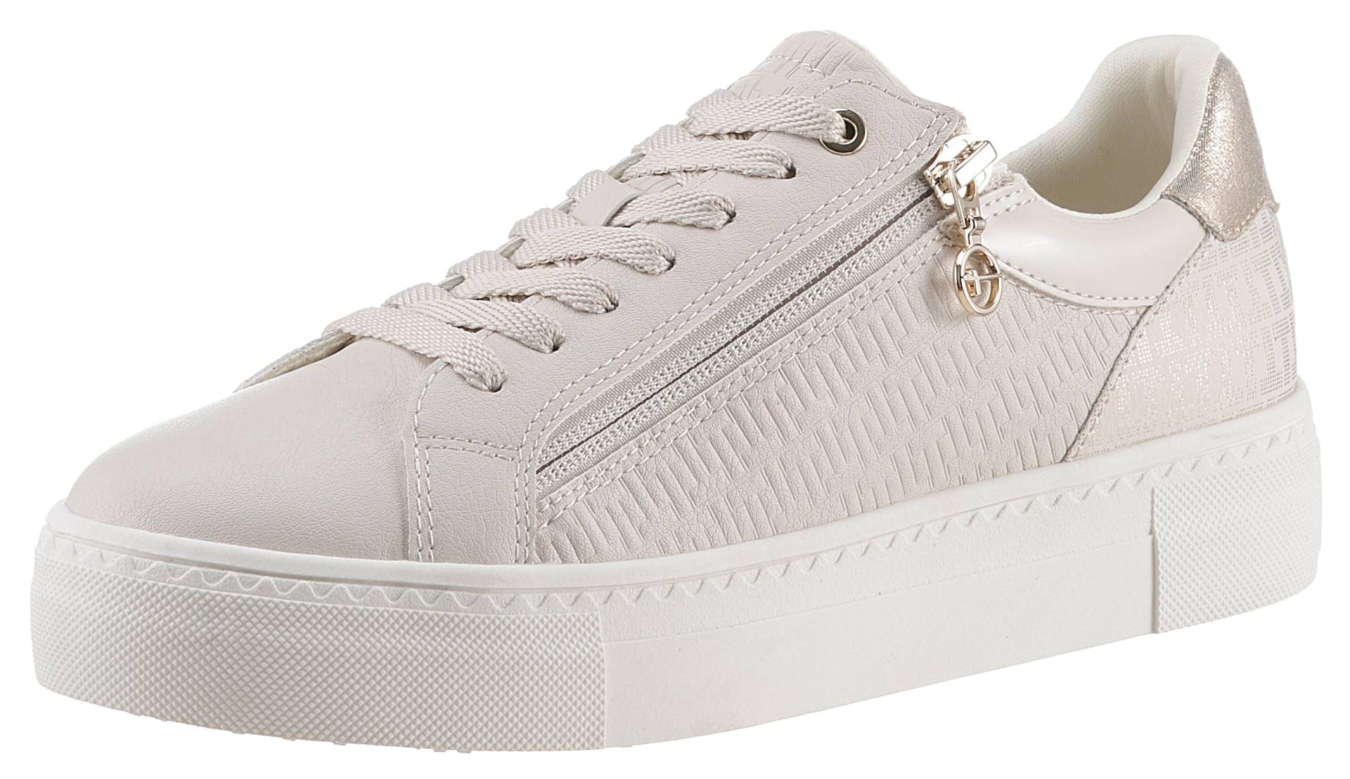 Tamaris Plateausneaker, Freizeitschuh, Halbschuh, Schnürer mit Besätzen und Glitzerdetails von Tamaris
