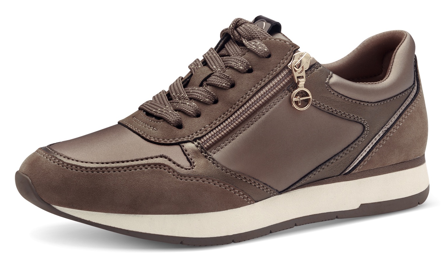 Tamaris Plateausneaker, Freizeitschuh, Halbschuh, Schnürschuh mit dezenten Metallic-Details von Tamaris