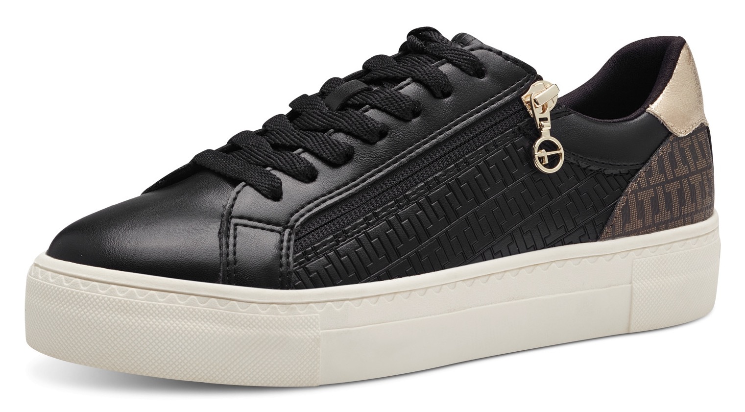 Tamaris Plateausneaker, Freizeitschuh, Halbschuh, Schnürer mit Besätzen und Glitzerdetails Tamaris Plateausneaker, Freizeitschuh, Halbschuh, Schnürer mit Besätzen und Glitzerdetails von Tamaris