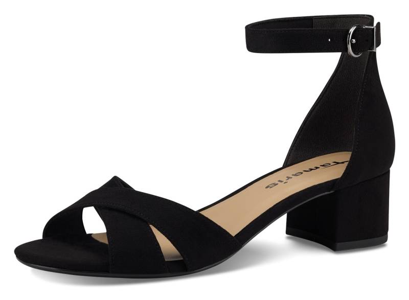 Tamaris Sandalette, Blockabsastz, Sommerschuh, Riemchensandale mit Kreuzbandage von Tamaris