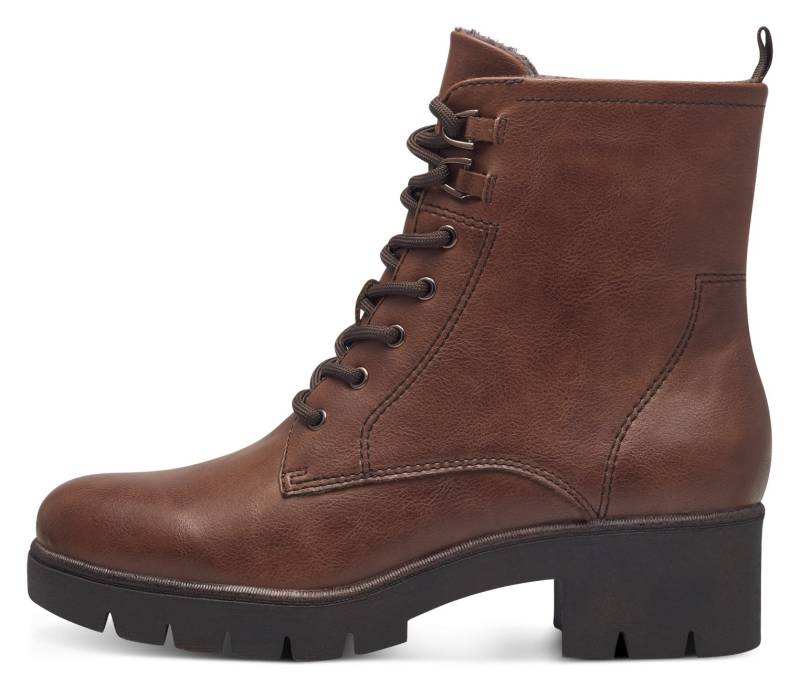 Tamaris Schnürstiefelette, Blockabsatz, Schnürboots mit Ösen und Ziernähten von Tamaris