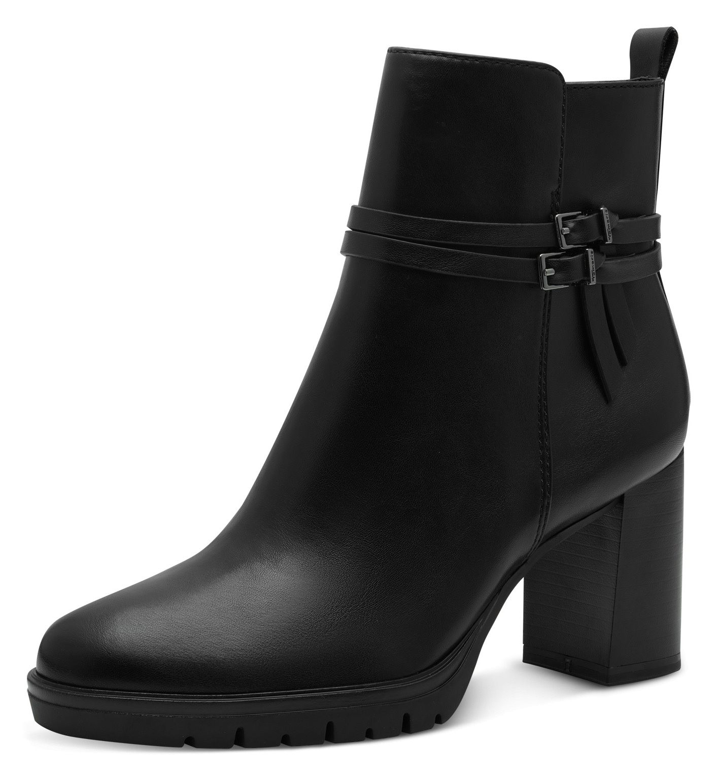 Tamaris Stiefelette, Blockabsatz, Businessschuh, Ankleboots mit Zierriemchen von Tamaris