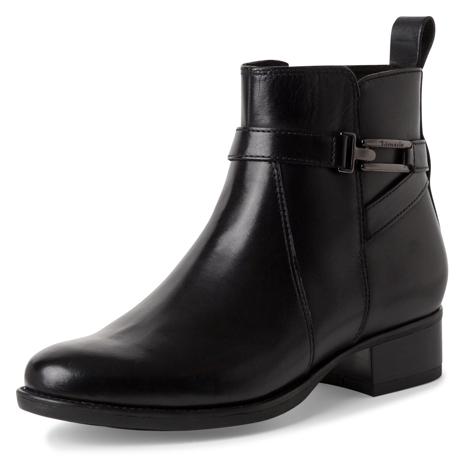 Tamaris Stiefelette, Blockabsatz, Businessschuh mit praktischem Innenreissverschluss von Tamaris