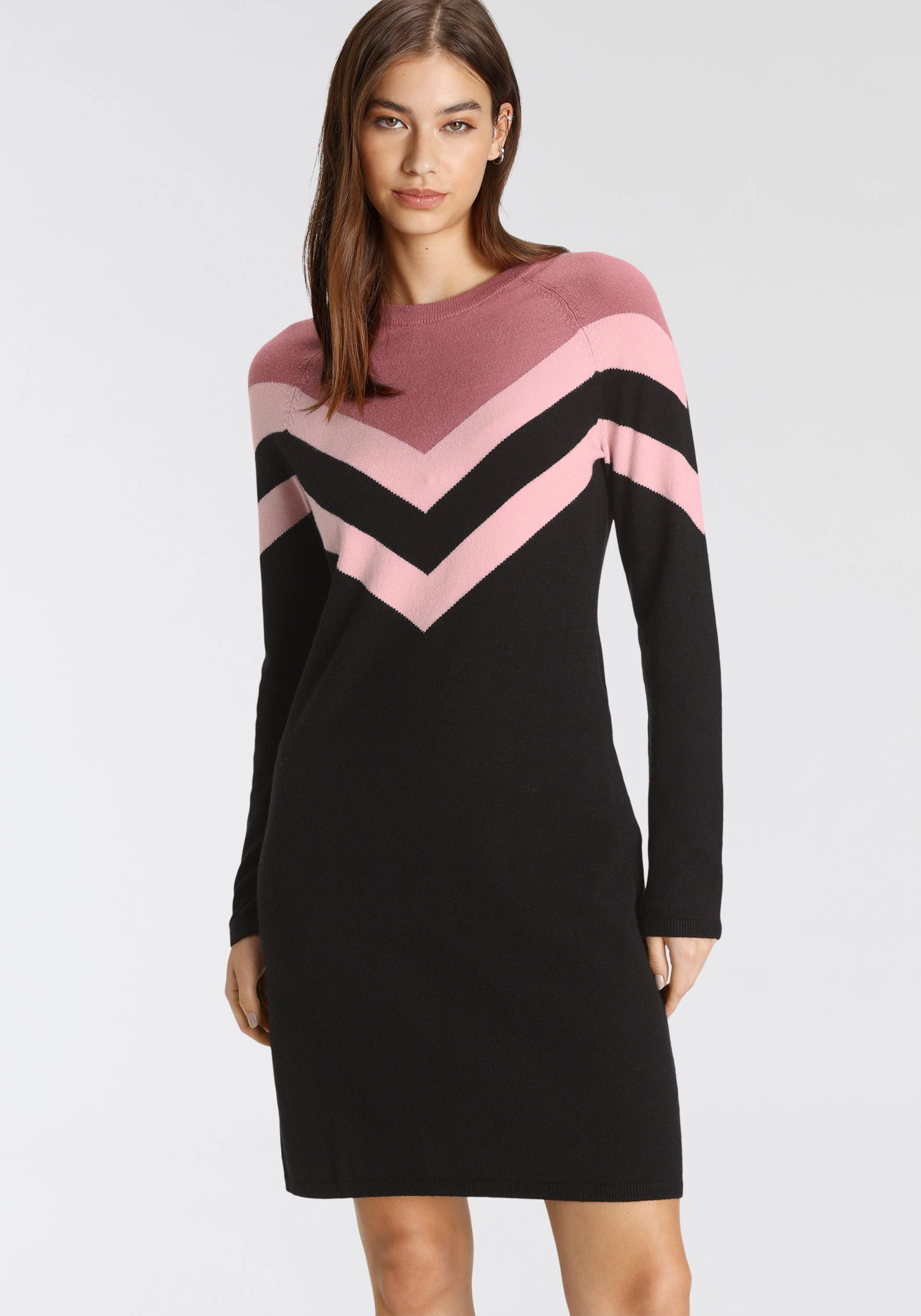Tamaris Strickkleid, legerer Look, aus Viskosemischung, lange Raglanärmel von Tamaris