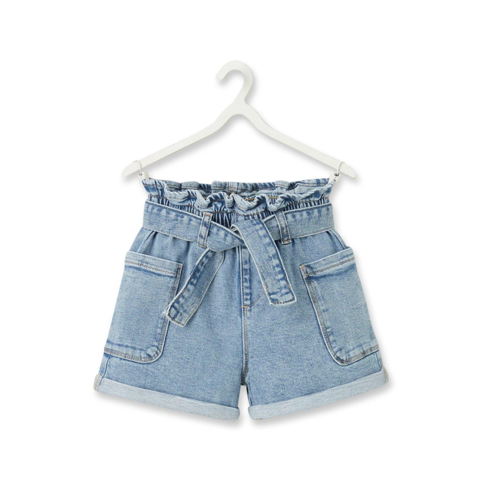 Bermuda Shorts Mädchen Blau Denim 5A von Tape A l'Oeil