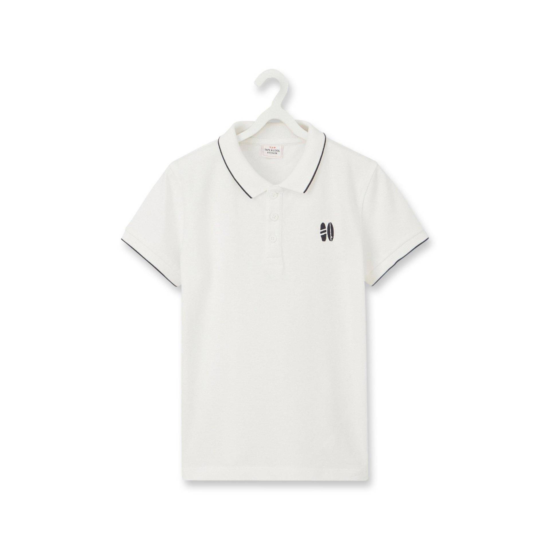 Poloshirt, Kurzarm Jungen Weiss 10A von Tape A l'Oeil