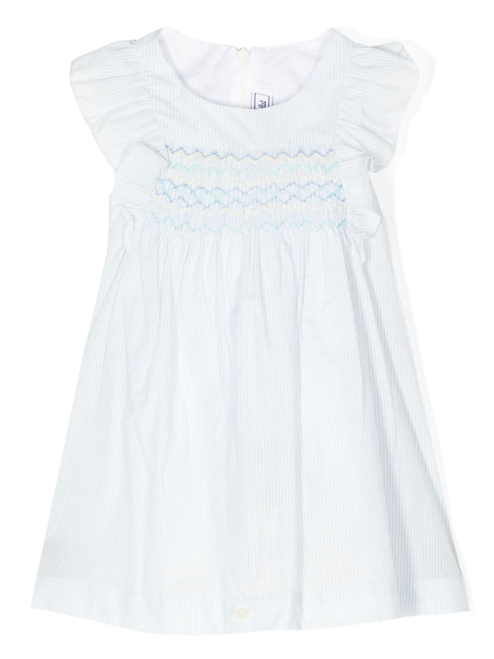 Tartine Et Chocolat decorative-stitching striped cotton dress - Blue von Tartine Et Chocolat