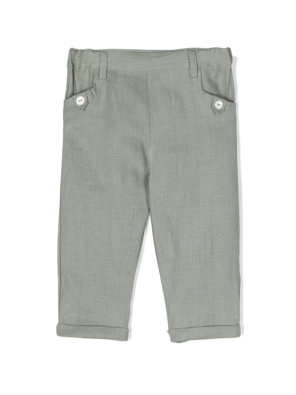 Tartine Et Chocolat elasticated-waistband linen trousers - Green von Tartine Et Chocolat