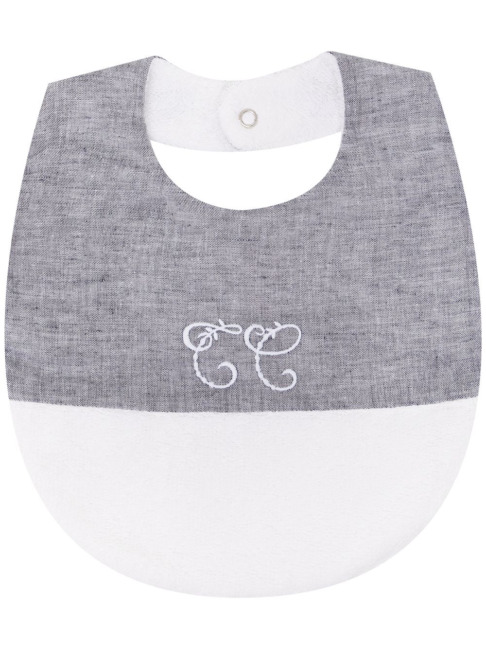 Tartine Et Chocolat embroidered cotton-blend bib - Grey von Tartine Et Chocolat