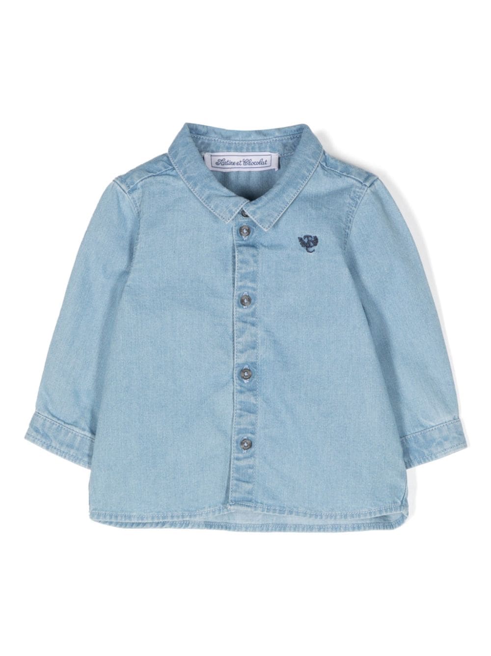 Tartine Et Chocolat embroidered-logo denim shirt - Blue von Tartine Et Chocolat