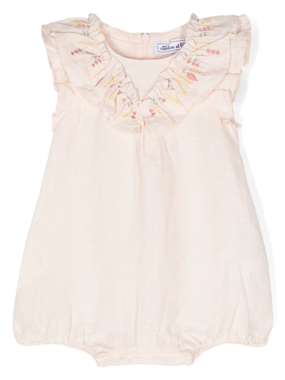 Tartine Et Chocolat floral-embroidered linen body - Pink von Tartine Et Chocolat