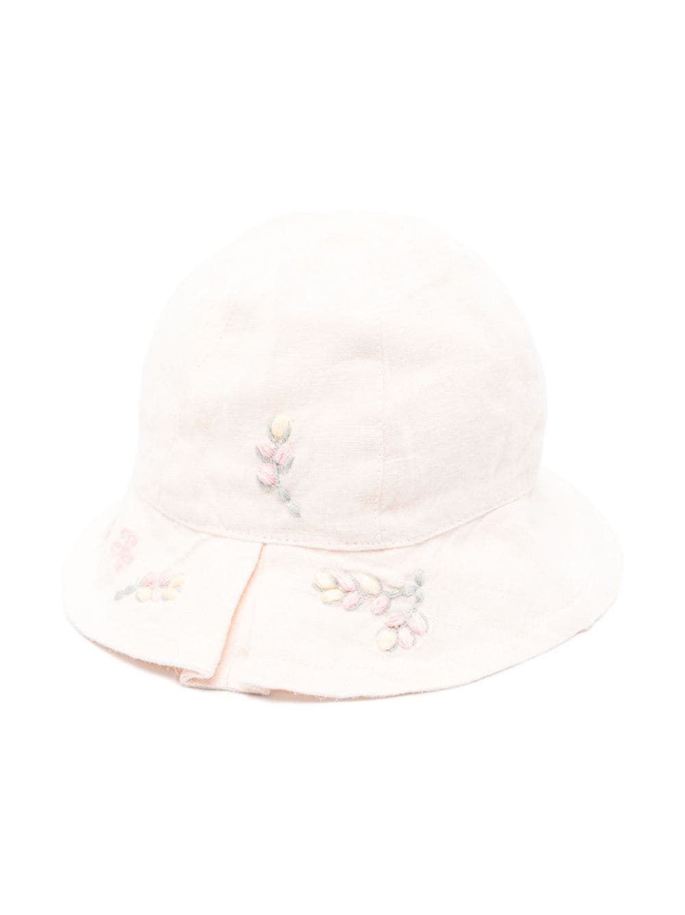Tartine Et Chocolat floral-embroidered linen hat - Pink von Tartine Et Chocolat