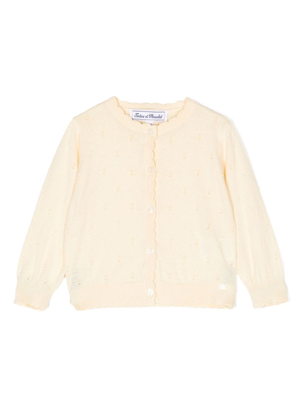 Tartine Et Chocolat scalloped cotton cardigan - Yellow von Tartine Et Chocolat