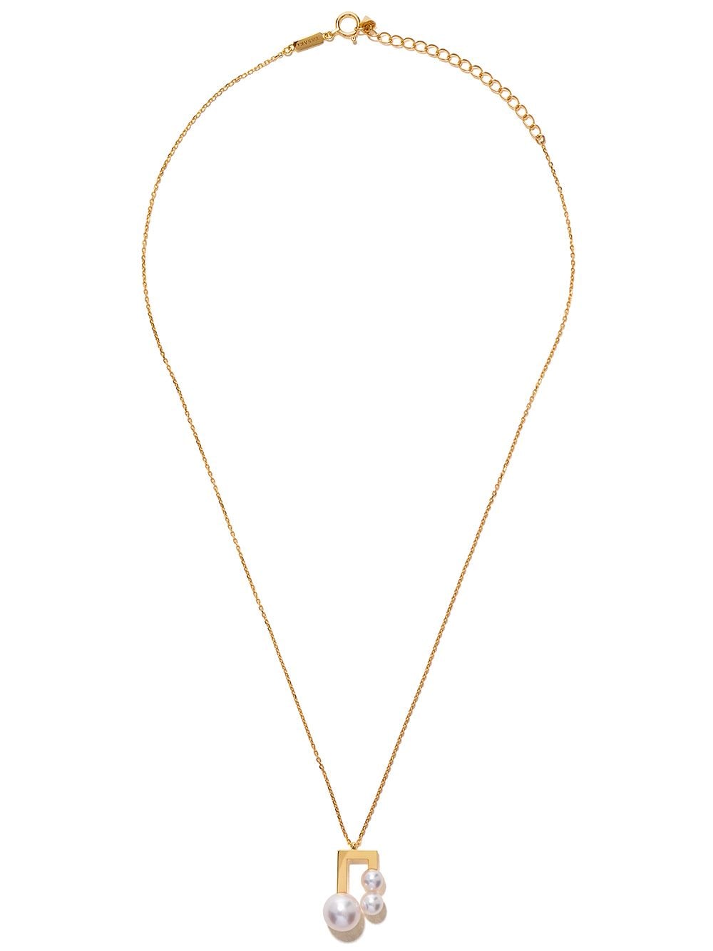 TASAKI 18kt yellow gold Collection Line Balance Note Akoya pearl pendant von TASAKI