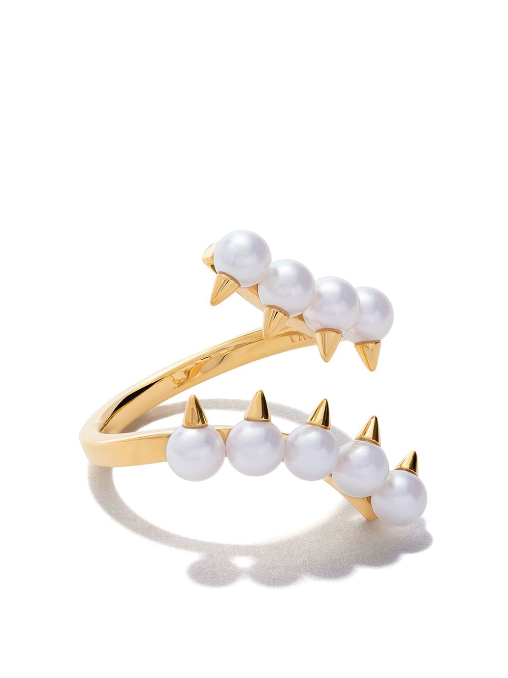 TASAKI 18kt yellow gold danger plus Collection Line Akoya pearl ring von TASAKI