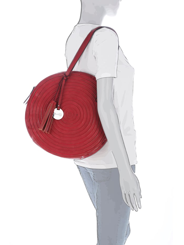 Handtasche in runder Formgebung Taschenherz Rot von Taschenherz