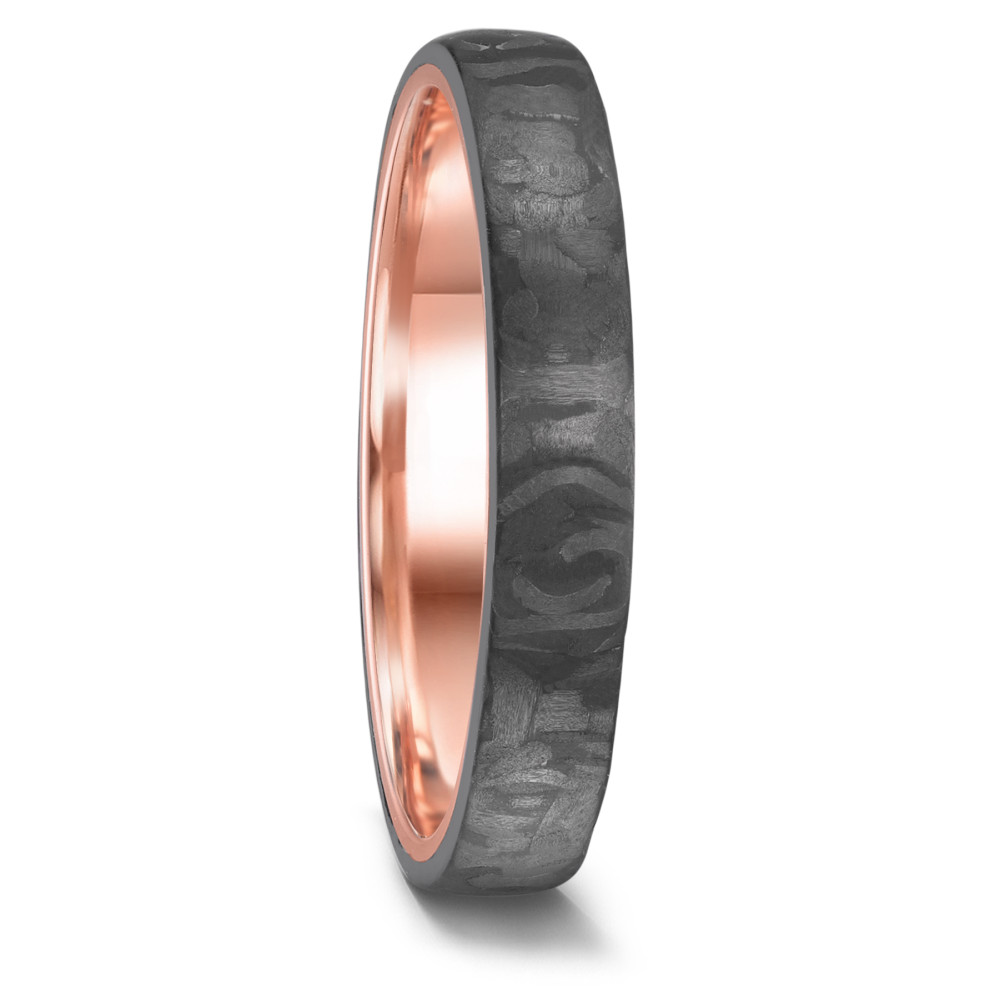 TeNo Love Ring 585/14 K Rotgold mit Carbon von TeNo