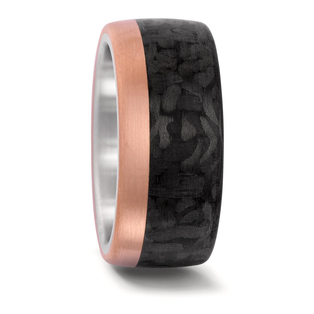 TeNo Partnerring Edelstahl, 750/18 K Rosegold, Carbon von TeNo