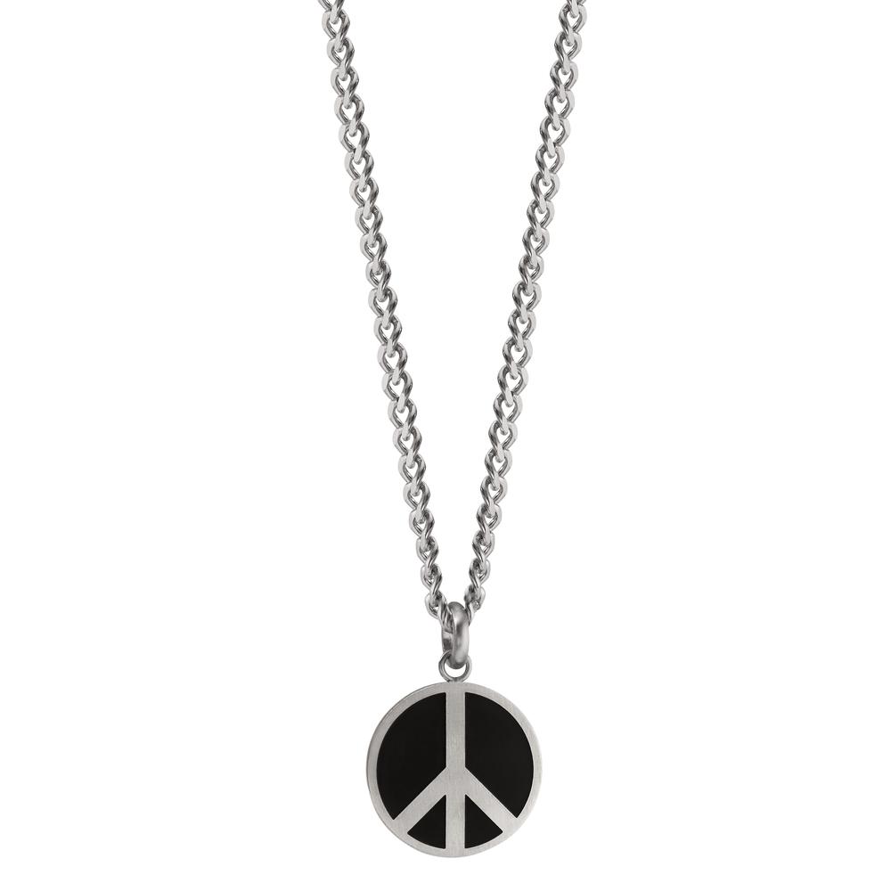 TeNo Herren Signature Kette Peace aus Edelstahl mit Emaille 60 cm von TeNo