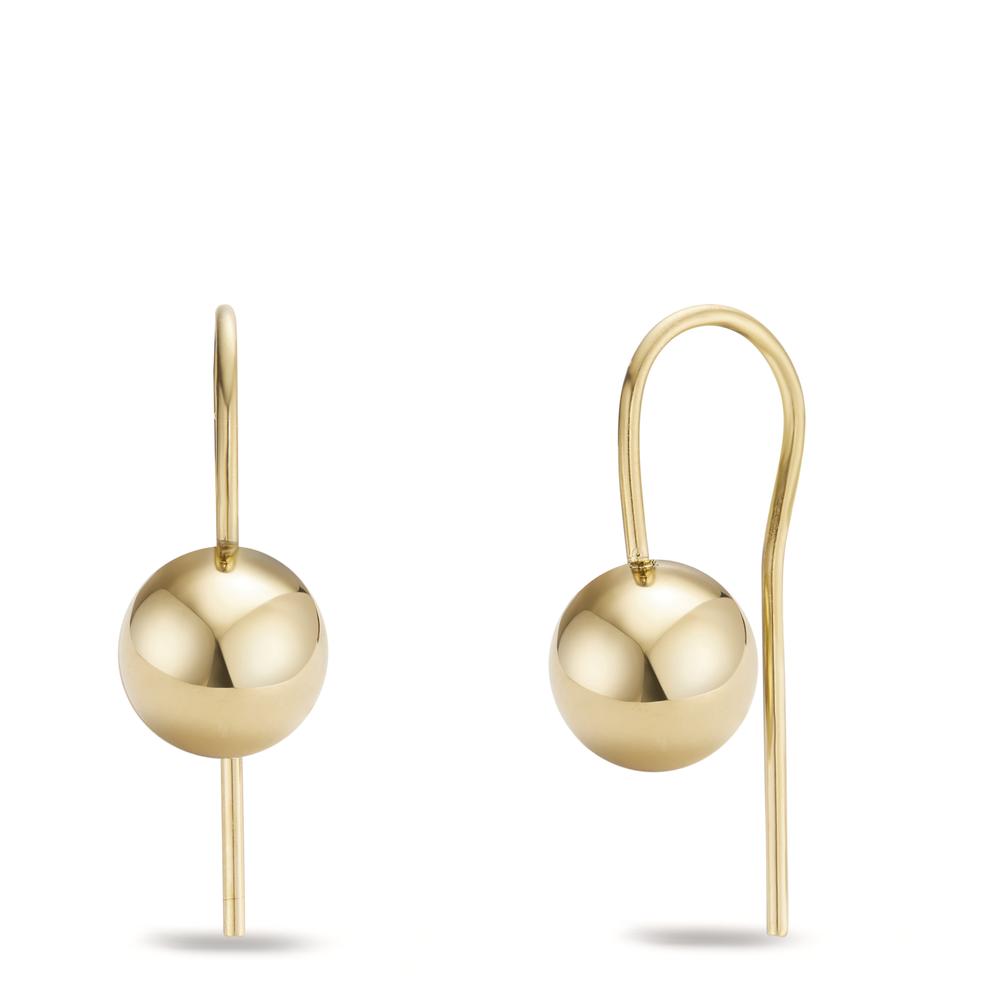 TeNo Damen Bola Pendel-Ohrhänger Gold aus Edelstahl, Ø9mm von TeNo