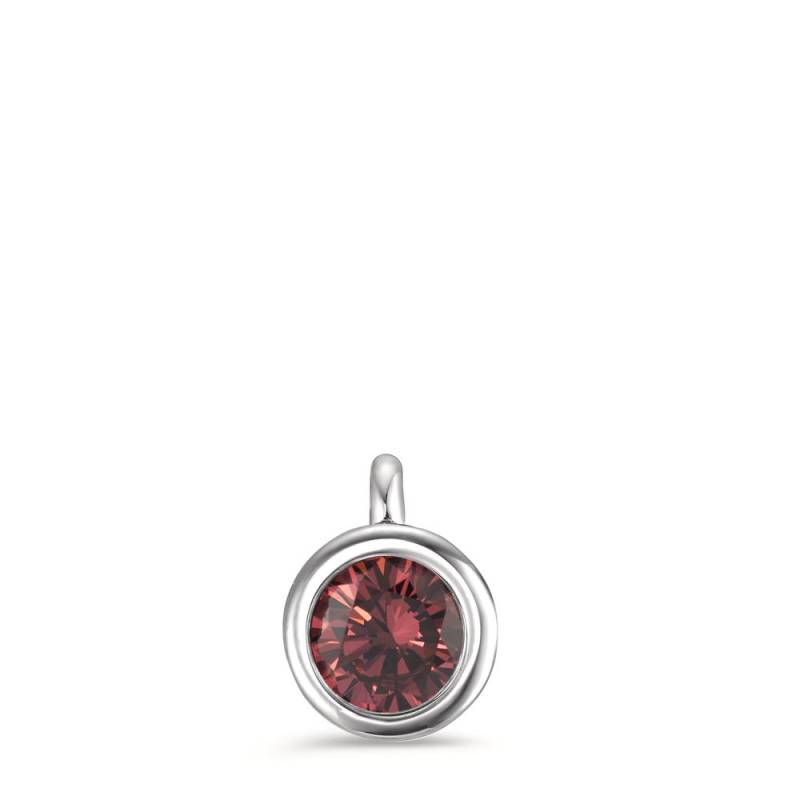 TeNo Damen Charm-Anhänger Joy Edelstahl mit Scarlet Red Zirkonia, Ø7mm von TeNo