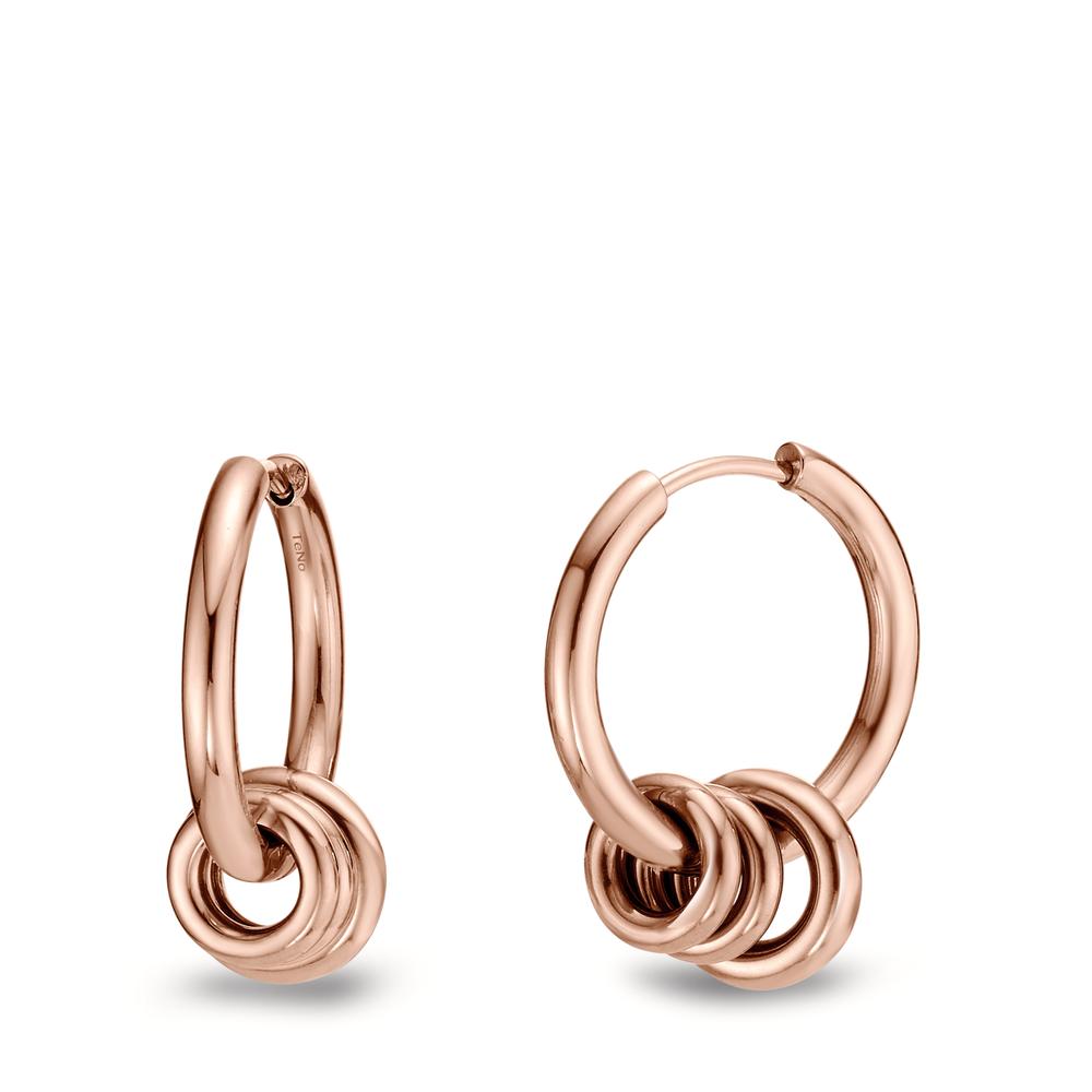 TeNo Damen Creolen Set Loop Rosé aus Edelstahl Ø21mm von TeNo