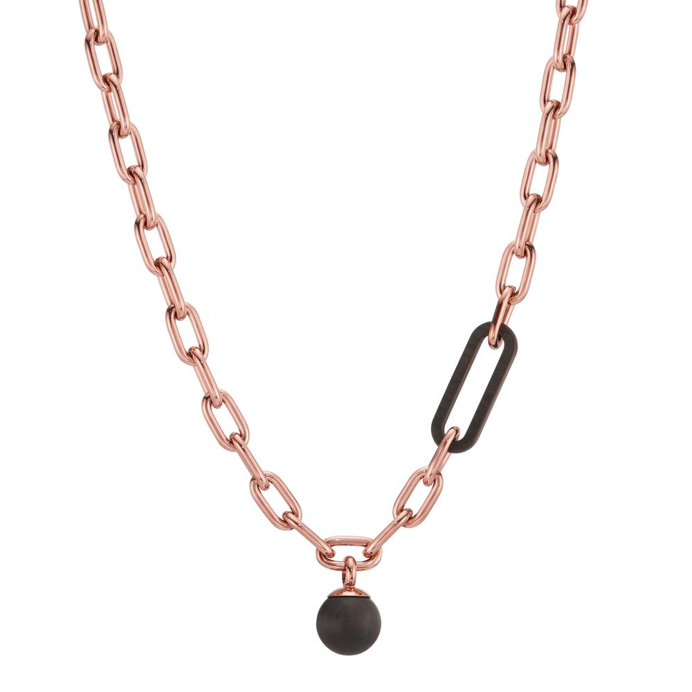TeNo Damen Halskette Soho Rosé aus Edelstahl mit Carbon, 43-48 cm verstellbar von TeNo