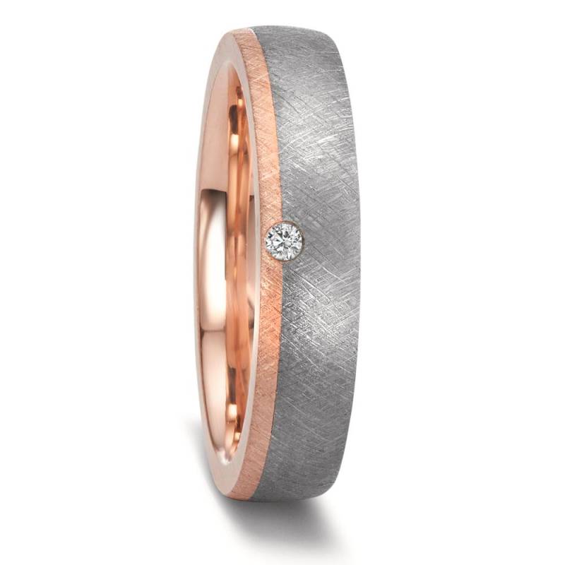 TeNo Damen Partnerring 999 Tantal, 585/14 K Rosegold Diamant 0.03 ct, w-si von TeNo