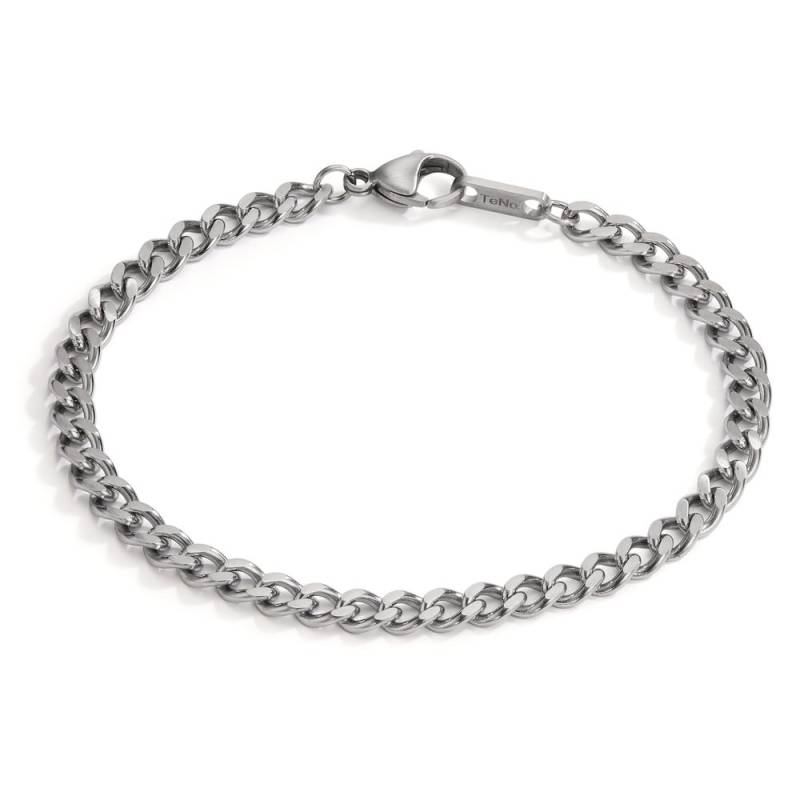 TeNo Damen Essential Armband M50 Silver aus mattiertem Edelstahl, 21-22 cm verstellbar von TeNo