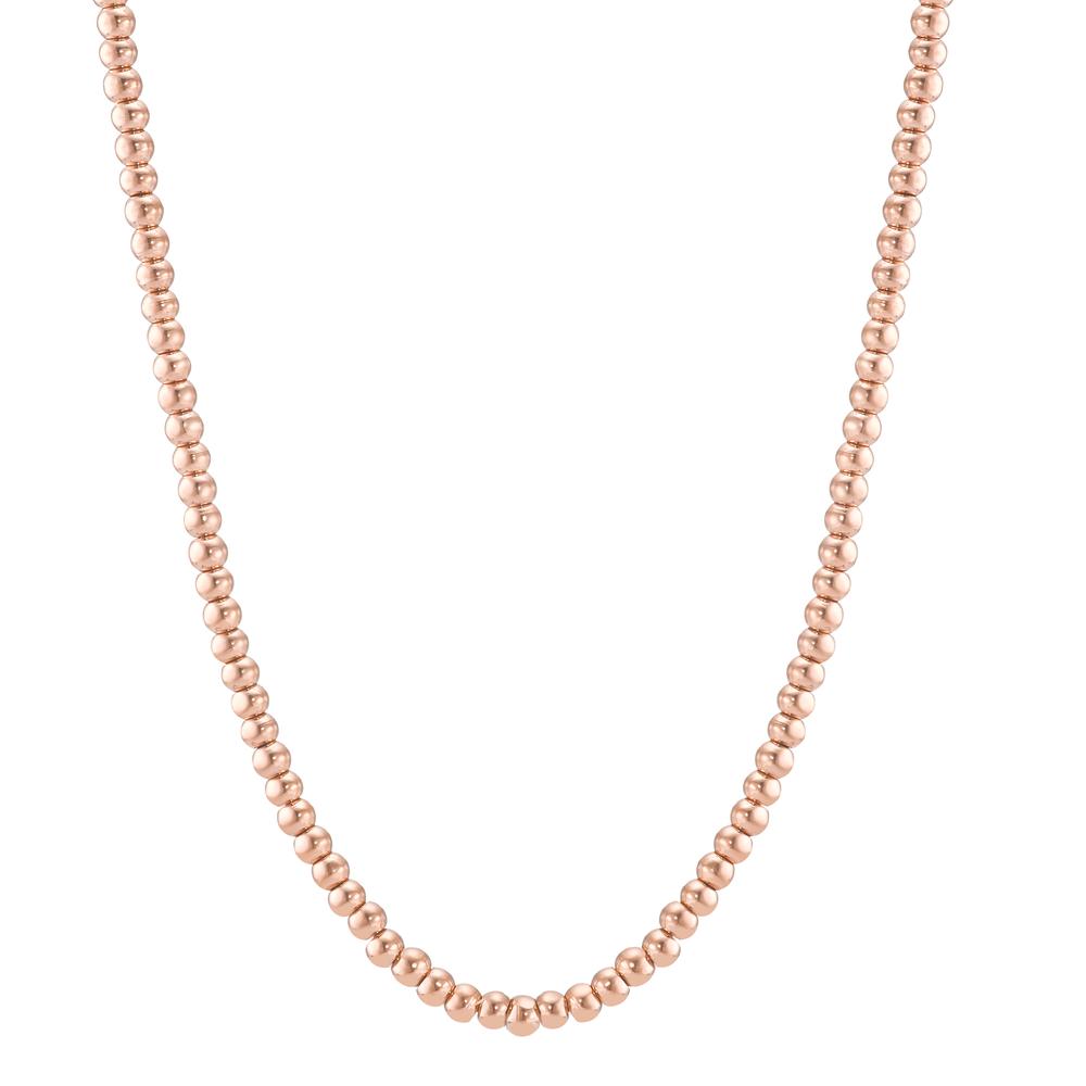 TeNo Damen Halskette Bola Roségold aus glänzenden Edelstahlkugeln Ø3mm, 39- 42 verstellbar von TeNo