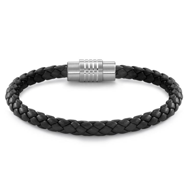 TeNo Herren DYKON Leder Armband schwarz mit TeNo Safe Lock Verschluss 22 cm von TeNo