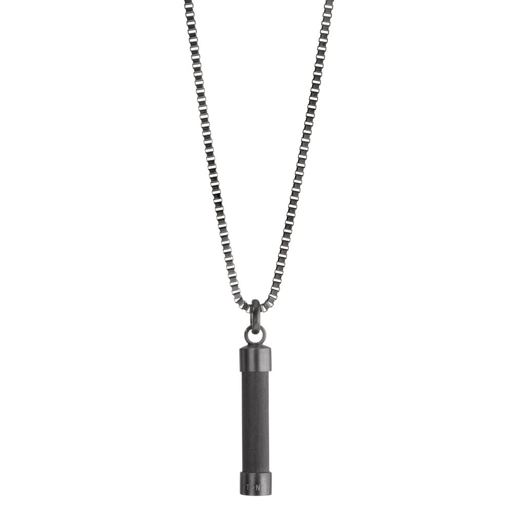 TeNo Herren Signature Kette Pendulum aus Carbon mit Edelstahl in Lava Grey 60 cm von TeNo