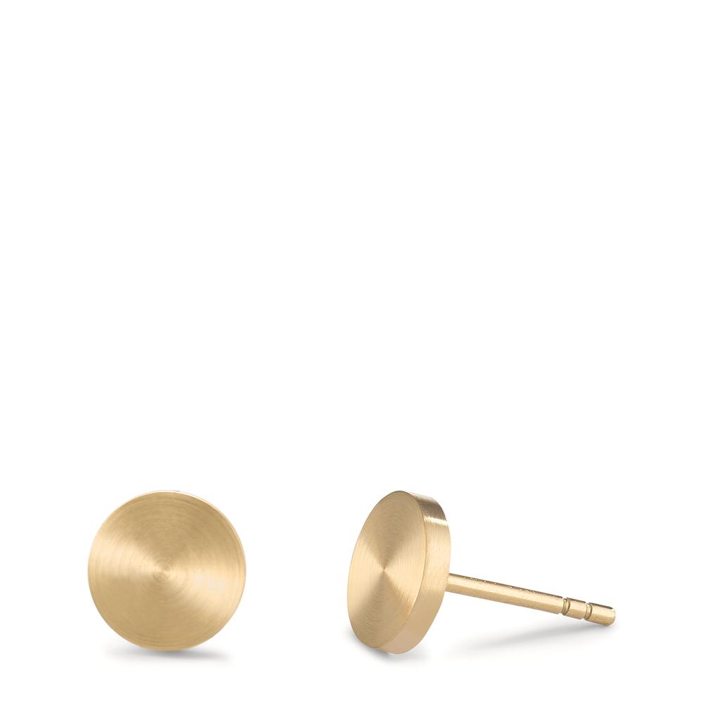 TeNo Damen Ohrstecker Pura Gold aus Edelstahl mit Comfort-Steckverschluss, Ø8mm von TeNo