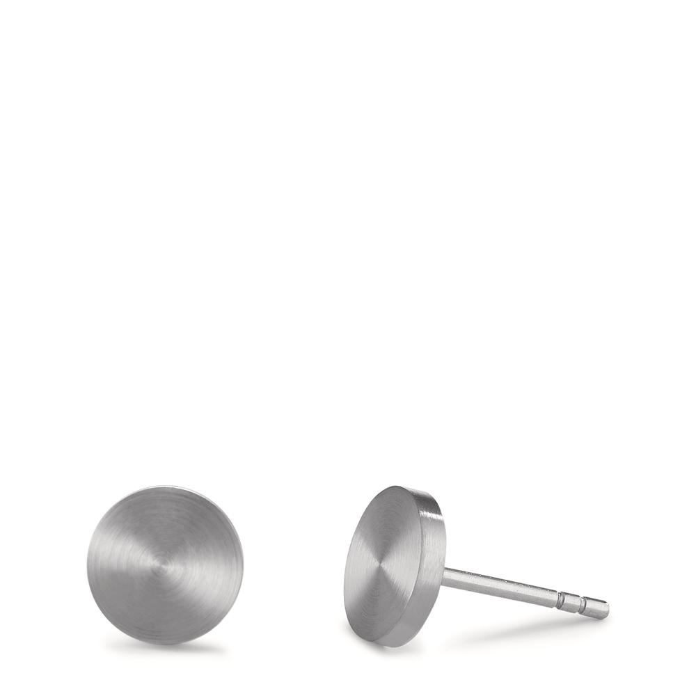 TeNo Damen Ohrstecker Pura Lava Grey aus Edelstahl mit Comfort-Steckverschluss, Ø8mm von TeNo