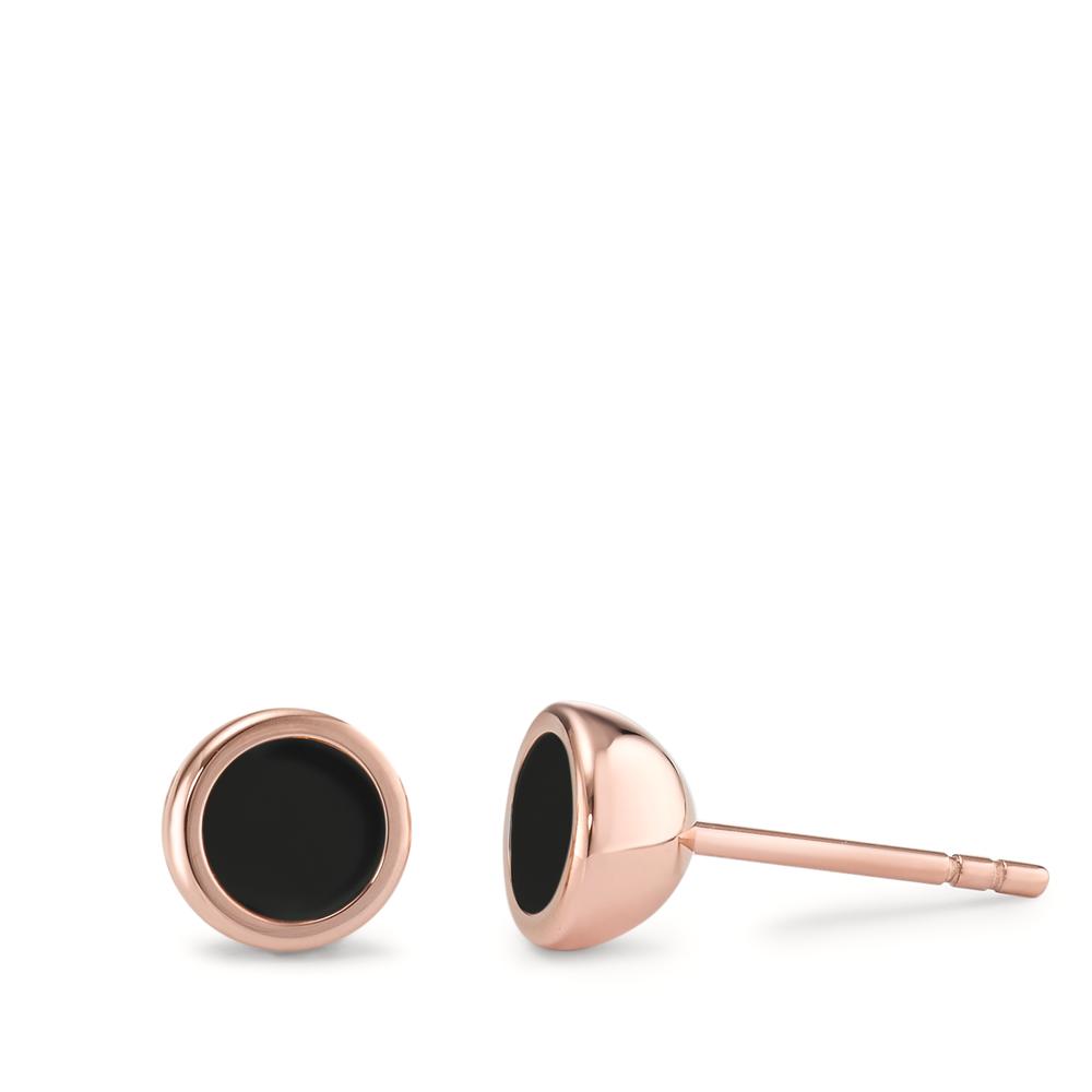 TeNo Damen Ohrstecker Yuna Edelstahl-Rosé mit Emaille Ø7mm von TeNo