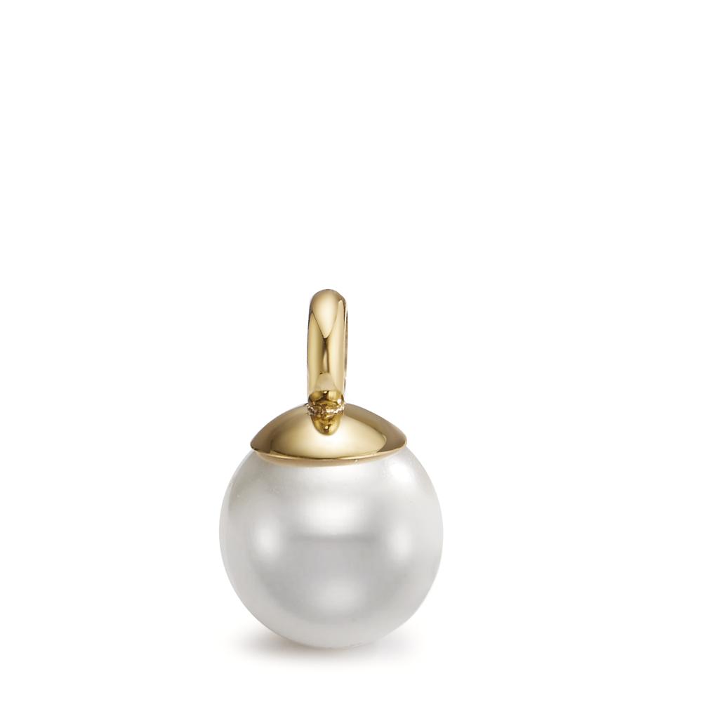 TeNo Damen Pearl Drop Anhänger Arya, Edelstahl-Gold IP mit Muschelperle Ø9mm von TeNo