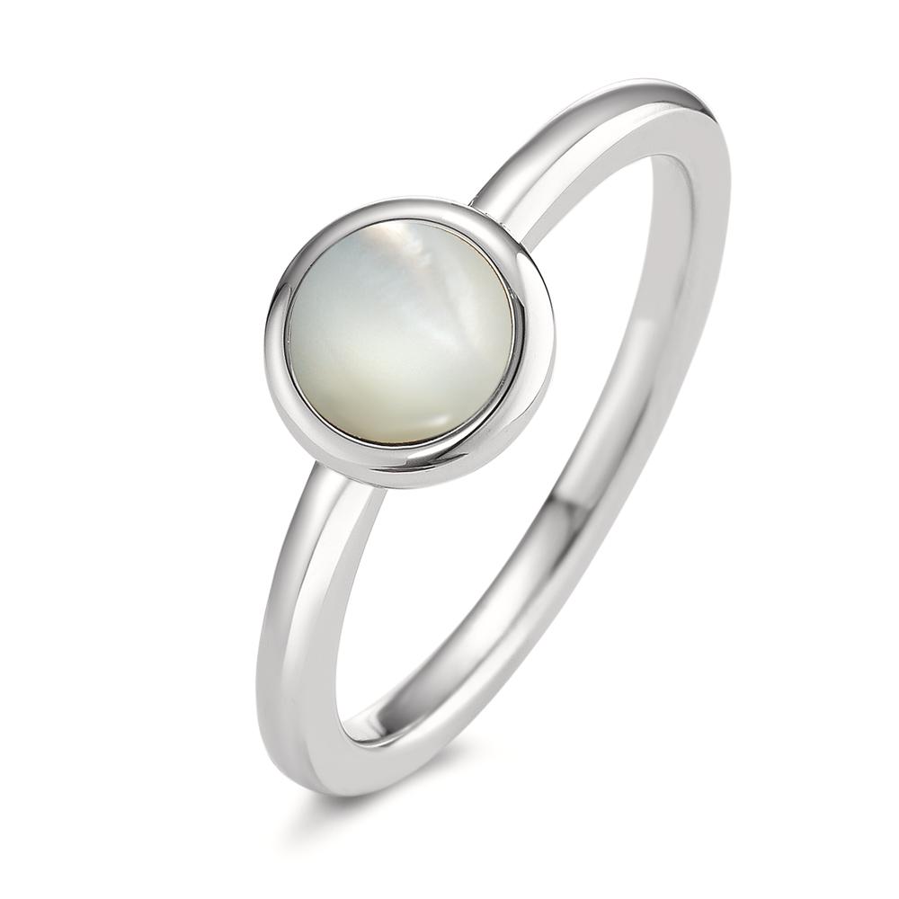 TeNo Damen Ring Elyna aus Edelstahl mit Perlmutt, Ø8mm von TeNo