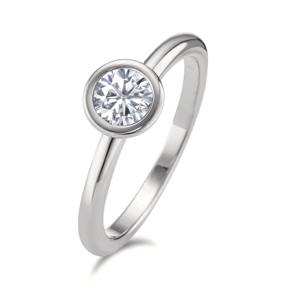 TeNo Damen Ring Joy Edelstahl mit Crystal White Zirkonia, Ø7mm von TeNo