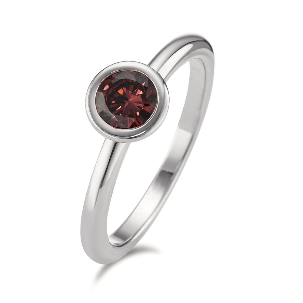 TeNo Damen Ring Joy Edelstahl mit Scarlet Red Zirkonia, Ø7mm von TeNo