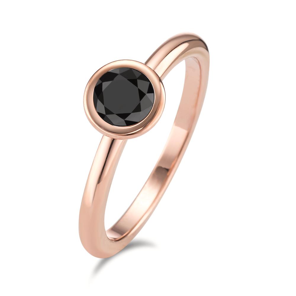 TeNo Damen Ring Joy Roségold mit Zirkonia Ultra Black, Ø7mm von TeNo