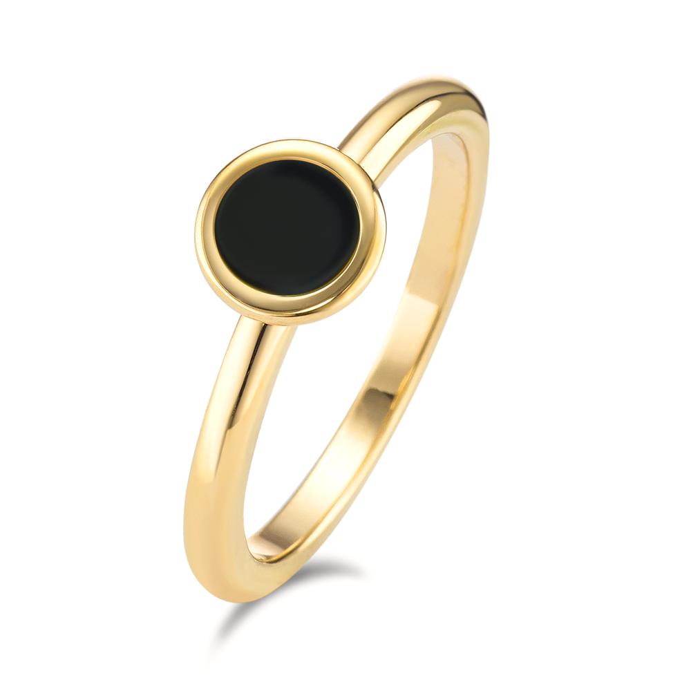 TeNo Damen Ring Yuna Edelstahl-Gold mit Emaille Ø7mm von TeNo